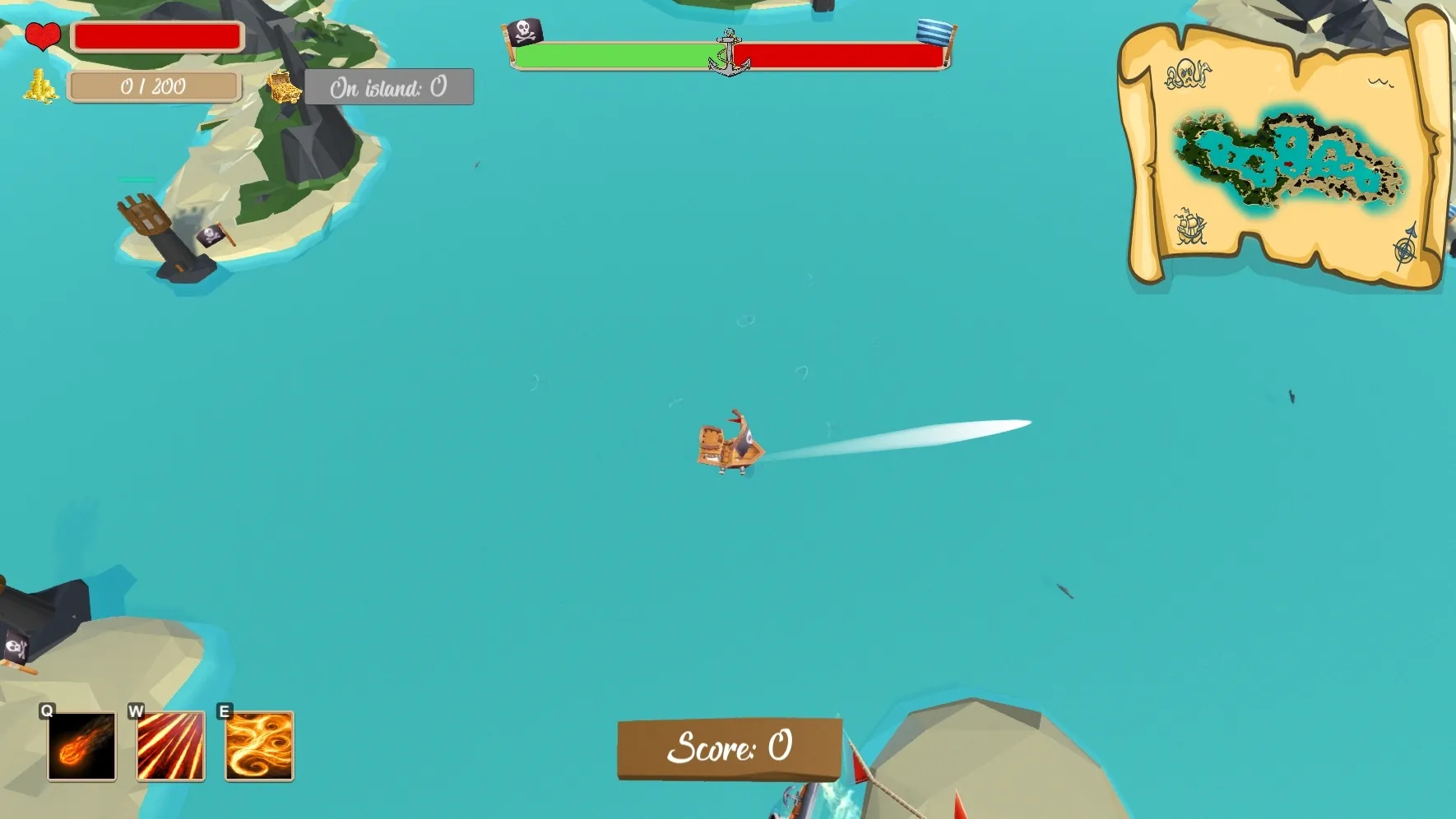 Firing special abilities at enemy ships in Battle for the Bay
