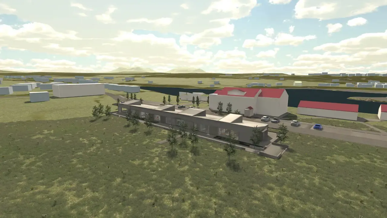 Visualizing a proposed heating plant in its real context in Blönduós