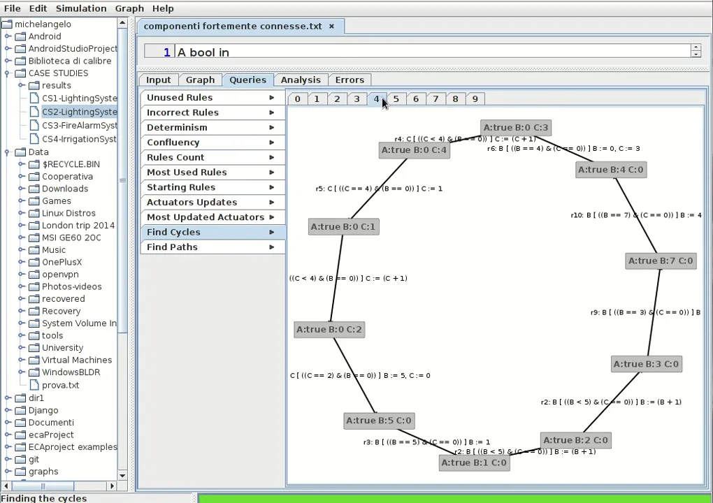 vIRONy system queries and analysis