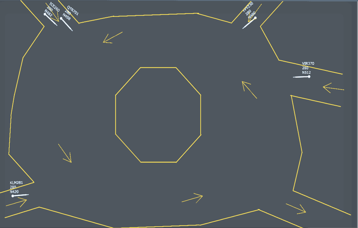 VR Air Traffic Controller Task View GUI